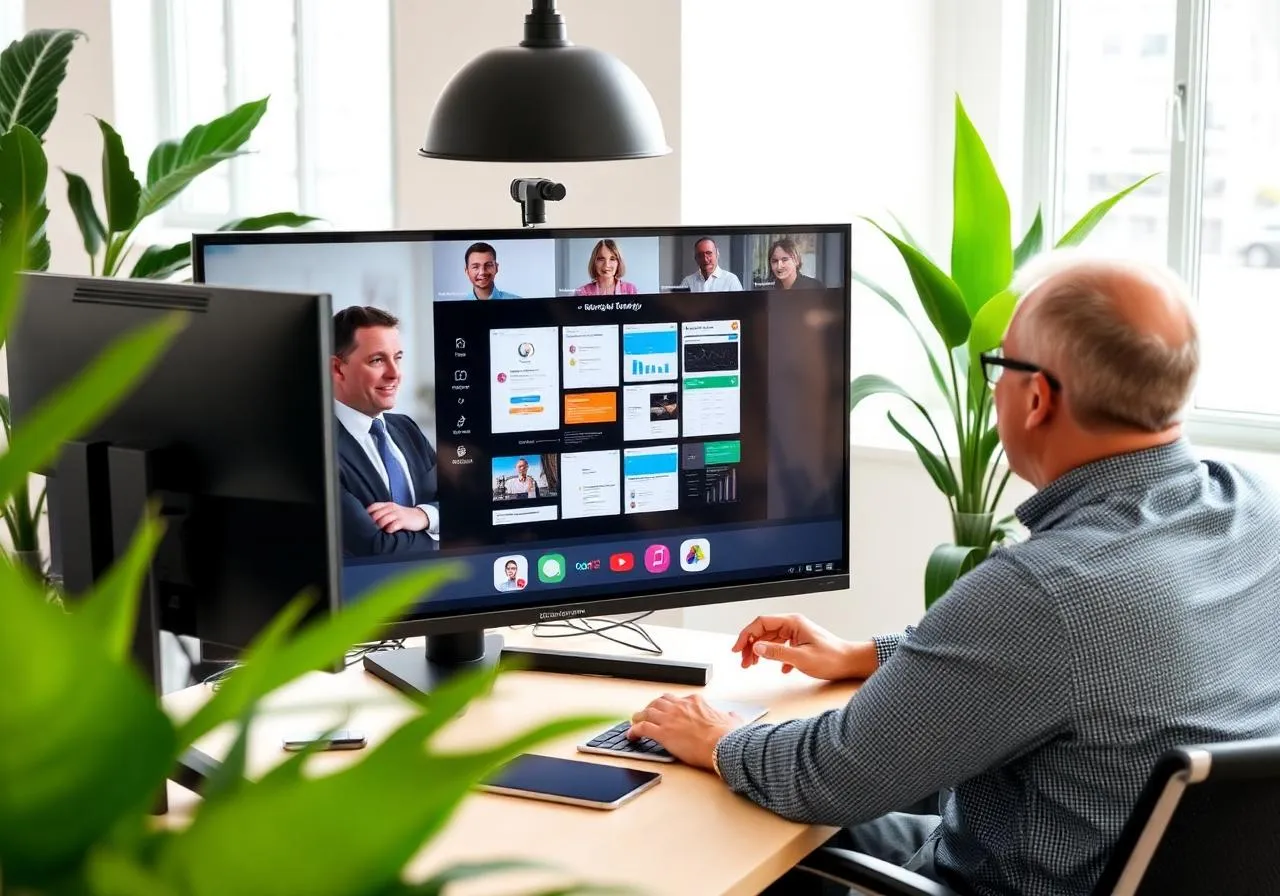 Marketing strategy review on a video call